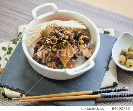 Korean Traditional Food Beef Ribs Steamed 64292780