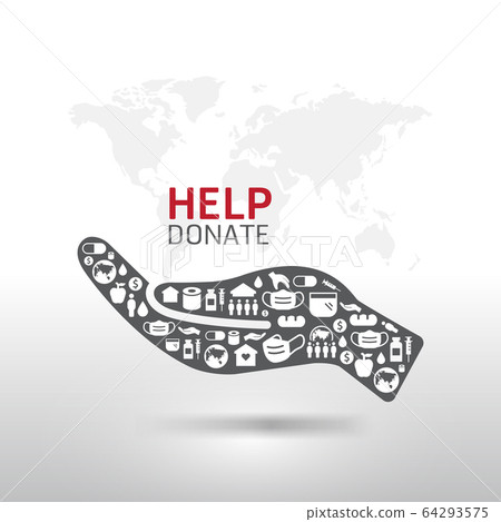 charity and donation on coronavirus covid-19 64293575