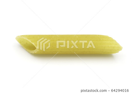 Homemade penne pasta on white isolated background Homemade penne pasta on white isolated background 64294016