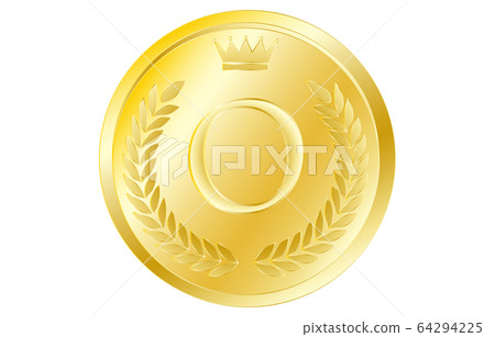 Laurel Wreath and Crown Alphabet Coin O Laurel Wreath and Crown Alphabet Coin O 64294225