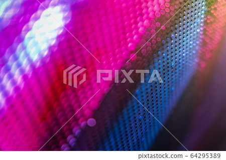 CloseUp LED blurred screen. LED soft focus CloseUp LED blurred screen. LED soft focus 64295389