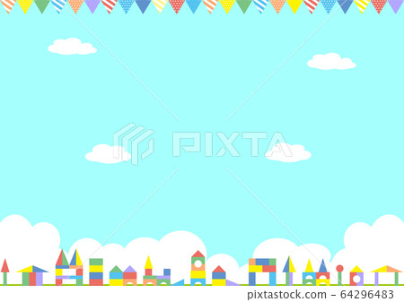 Building blocks townscape garland 64296483