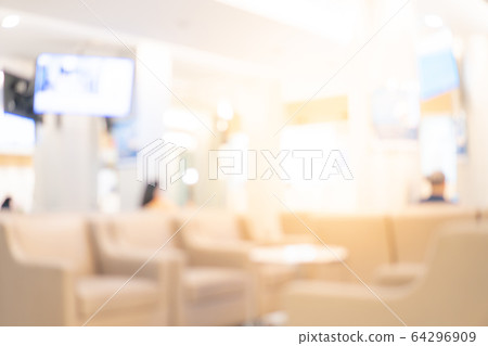 Abstract blur waiting area interior in luxury 64296909