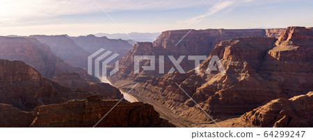 West rim of Grand Canyon Panorama 64299247