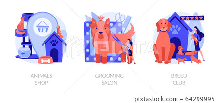 Pet goods and care vector concept metaphors 64299995