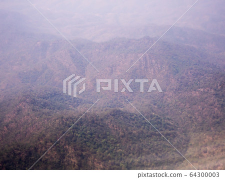 Aerial view of city at sunrise from sky.bird eye view 64300003