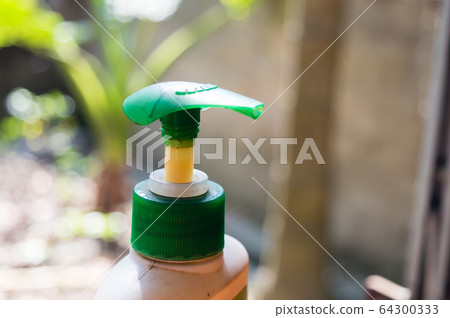 Part of Hand wash and Sanitize bottle. hand sanitizer cleaning product for Washing hands, Part of Hand wash and Sanitize bottle. hand sanitizer cleaning product for Washing hands, 64300333