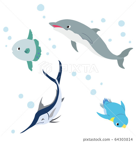 set of sea creatures 1 64303814