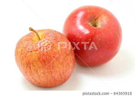 Two apples that have been cleaned with fresh apples Two apples that have been cleaned with fresh apples 64303918