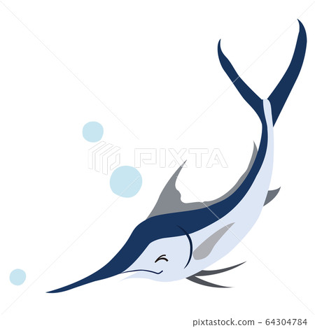 一個簡單的馬林魚的插圖 一個簡單的馬林魚的插圖 64304784