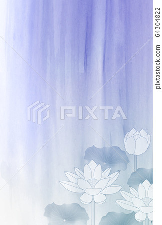 蓮花哀悼水彩背景 64304822