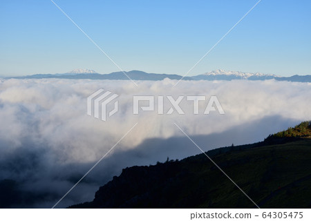 Mountains in the Alps seen from Miigahara 64305475