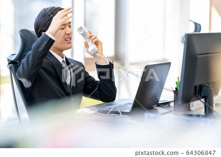 商務男人男性辦公室麻煩（經理） 64306847