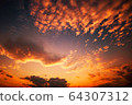 colorful dramatic sky with cloud at sunset 64307312