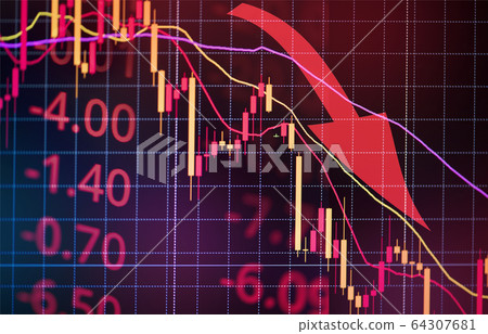 Stock crash market exchange loss trading graph Stock crash market exchange loss trading graph 64307681