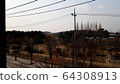 Countryside tree and pole sky 64308913
