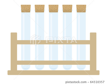 Illustration of test tube and test tube stand 64310357