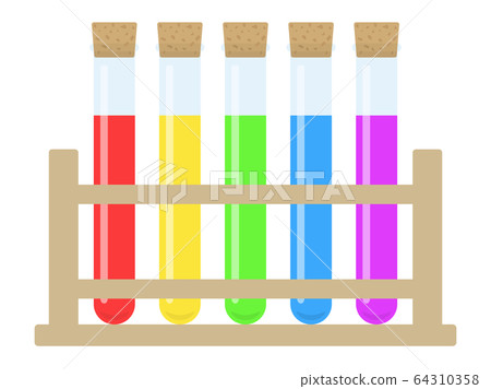 Illustration of test tube and test tube stand Illustration of test tube and test tube stand 64310358
