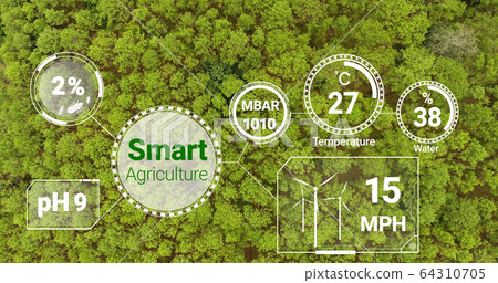 Smart digital agriculture technology by futuristic sensor data collection 64310705