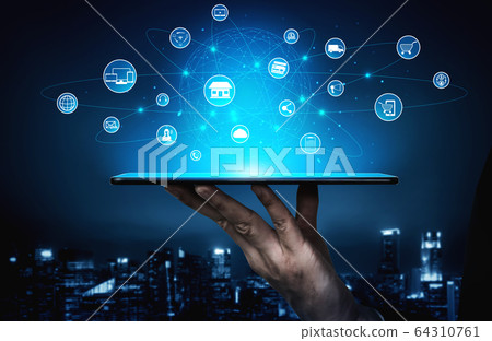 Omni channel technology of online retail business. Omni channel technology of online retail business. 64310761