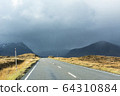 Open 2 lane road in rural countryside. Weather 64310884