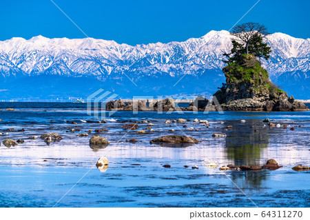 <富山縣>天原海岸，名和，立山山脈 64311270