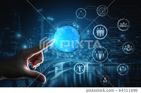 People network and global communication concept People network and global communication concept 64311896