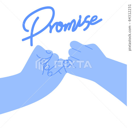 hand holding Promise symbol flat design vector 64312231