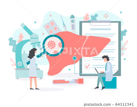Hepatitis medical concept Hepatitis medical concept 64312341