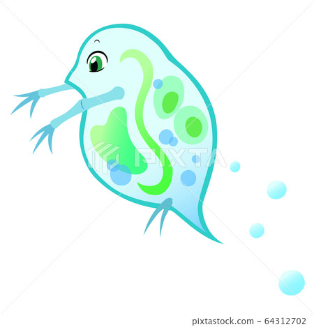 Illustration of a cute water flea 64312702