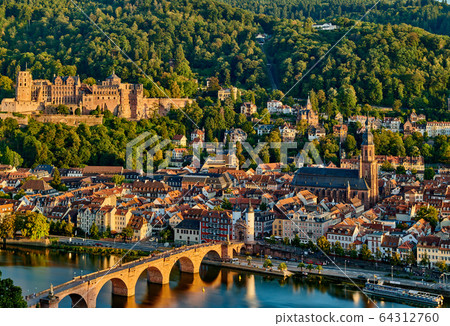 Heidelberg town on Neckar river, Germany Heidelberg town on Neckar river, Germany 64312760