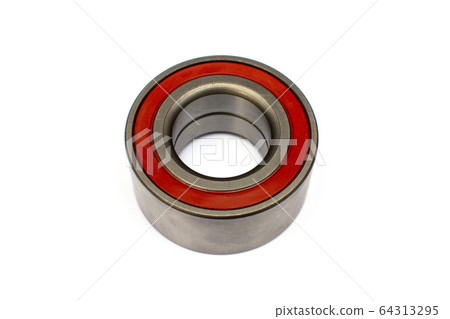 Car hub bearing close-up on an isolated white background. Spare parts. Car hub bearing close-up on an isolated white background. Spare parts. 64313295