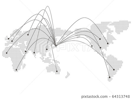 vector, vectors, world map 64313748