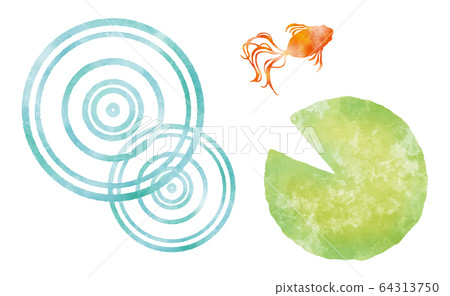 Goldfish water ripple water plant water lily leaf Goldfish water ripple water plant water lily leaf 64313750