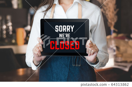 barista show sign take away only  64313862