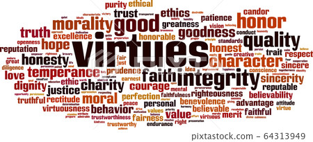 Virtues word cloud Virtues word cloud 64313949