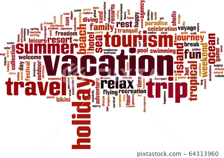 Vacation word cloud 64313960