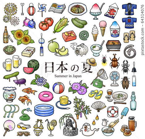 夏季傳統剪貼畫收藏 夏季傳統剪貼畫收藏 64314076