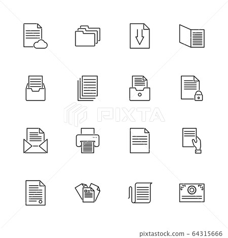 Documents - Flat Vector Icons 64315666