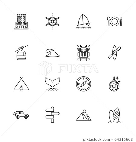 Vacation - Flat Vector Icons 64315668