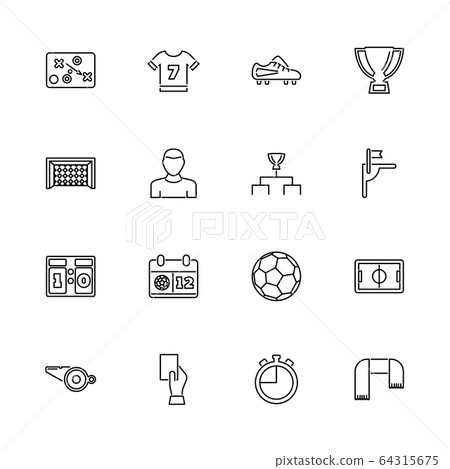 Soccer - Flat Vector Icons 64315675