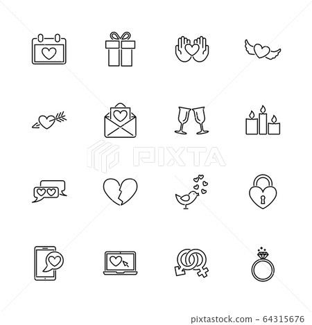 Love - Flat Vector Icons Love - Flat Vector Icons 64315676