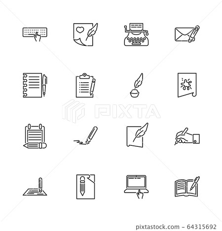 Writing - Flat Vector Icons 64315692