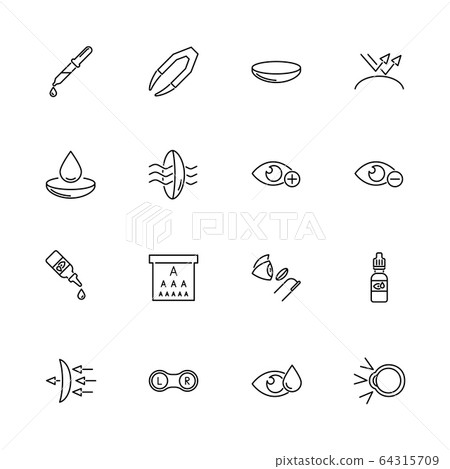 Eye Lens - Flat Vector Icons 64315709