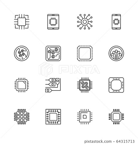 Electronics - Flat Vector Icons-插圖素材 [64315713] - PIXTA圖庫