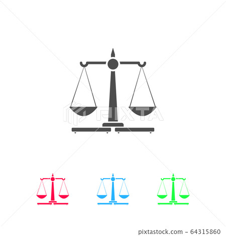 Justice Scales icon flat Justice Scales icon flat 64315860
