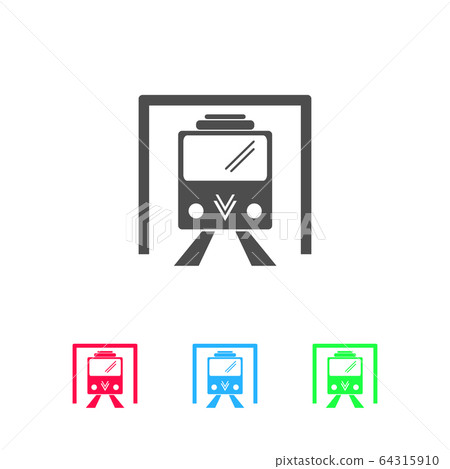 Metro icon flat. Metro icon flat. 64315910