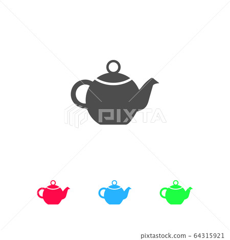 Kettle for tea icon flat. 64315921