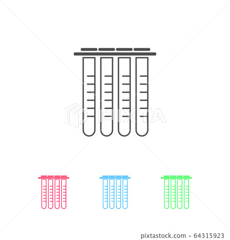 Tubes icon flat. Tubes icon flat. 64315923