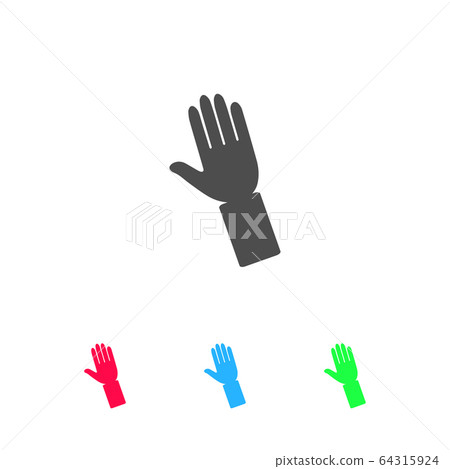 Hand icon flat. Hand icon flat. 64315924